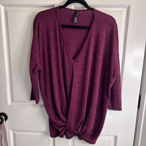 Women's Bobi Blouse, Size S, Burgundy